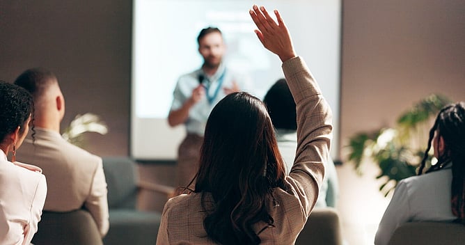 Business owner attending a training session paid for by their limited company