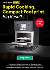 New from Buffalo: Rapid cooking, compact design
