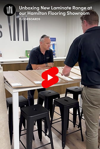 Video Cover image: Unboxing New Laminate Range at our Hamilton Flooring Showroom
