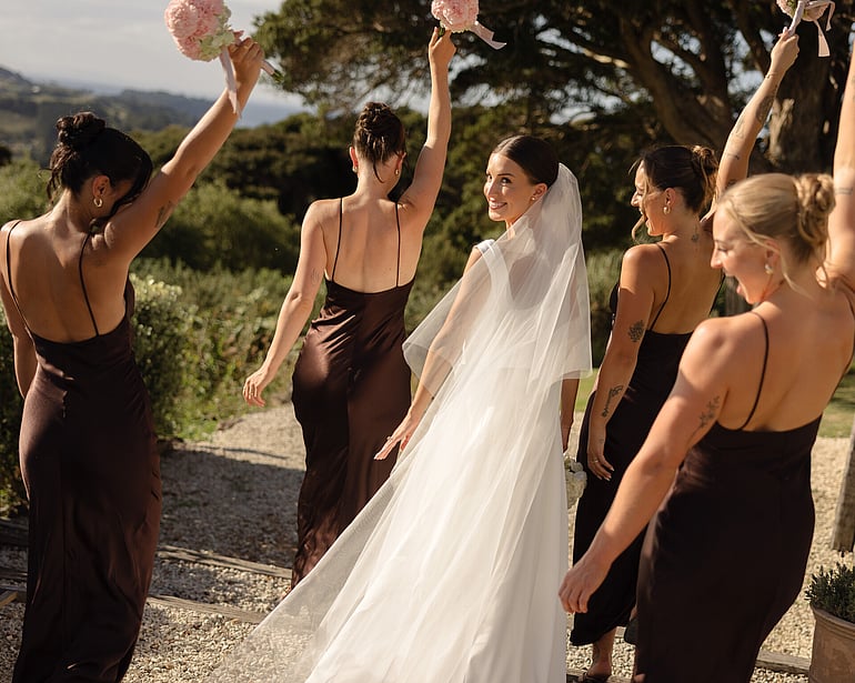 vineyard wedding waiheke island at Batch Winery