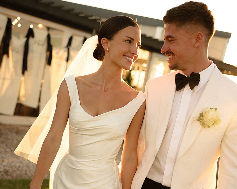 Wedding ceremony at Waiheke Island Vineyard Batch Winery
