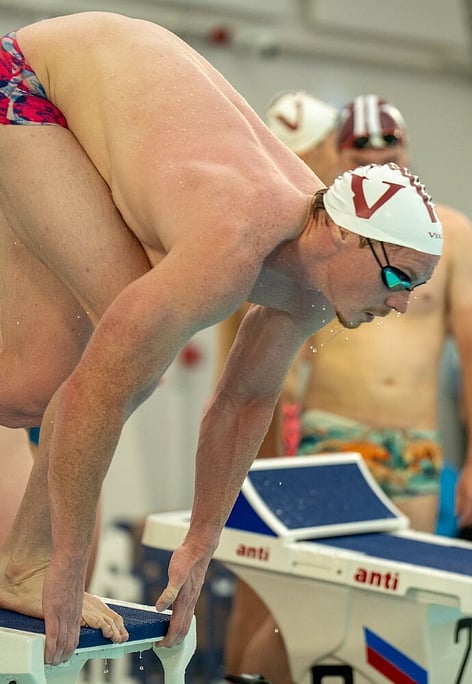 Chris Elson on Block at Vikings Swim Club