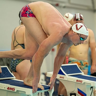 Chris Elson on Block at Vikings Swim Club