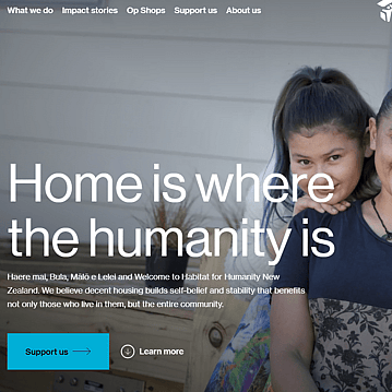 Habitat for Humanity Website Screenshot