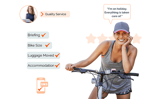 Delivering a seamless cycling tour means coordinating bike sizing, luggage transfers, accommodation, and guest communications.