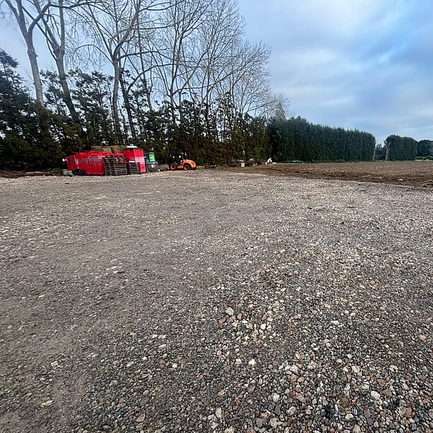 Crushed concrete used to create a hard stand at Purewal Growers Ltd