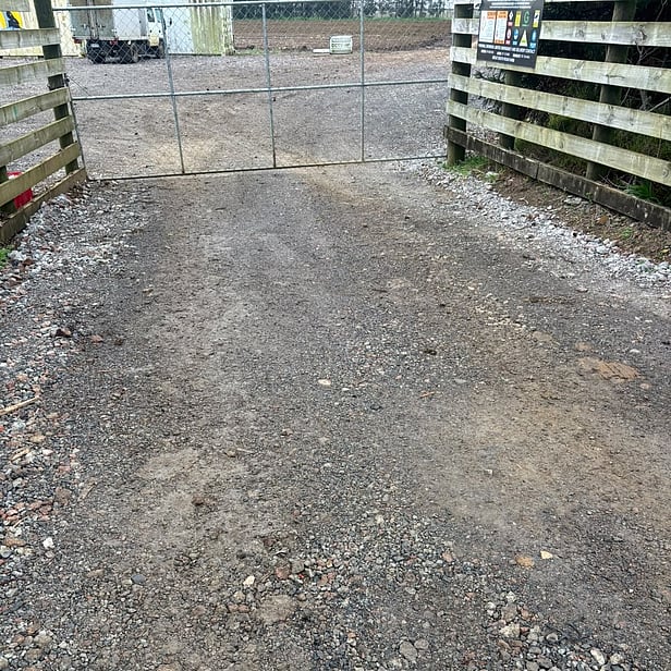 recycled aggregate entrance way