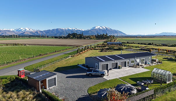 Custom Lucerne Shed Home with Mt Hutt views