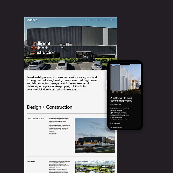 Indesco Construction Website