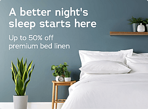 Save up to 50% on linen essentials
