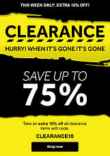 This week only! Extra 10% off clearance