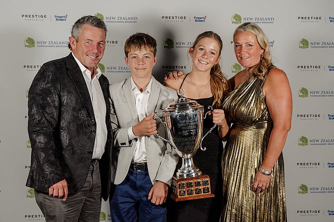 Rodney Schick with son Oli, daughter Lucy and wife Gina. -  Photo: Cornege Media