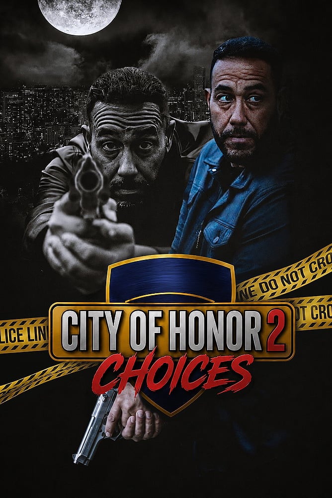 Poster for 'CITY OF HONOR 2 CHOICES', a 2026 Breaking Glass Pictures crime thriller starring Jose Luis Torres II.