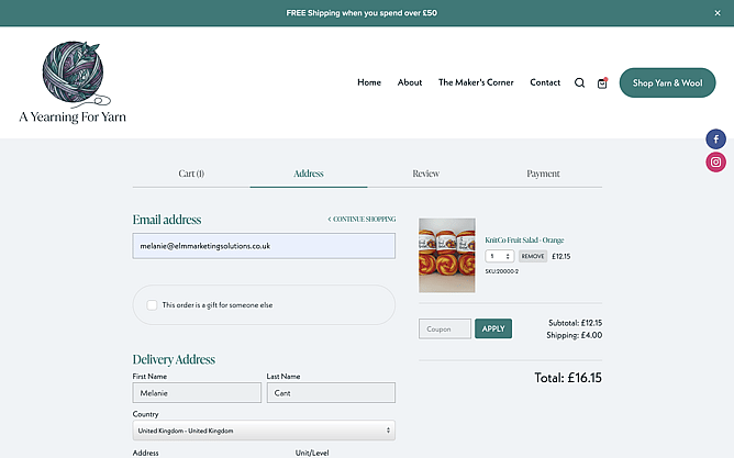 A Yearning for Yarn Website