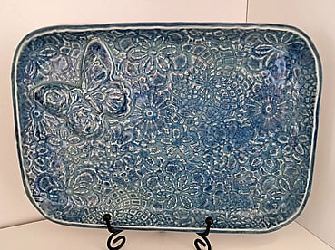 Handmade pottery plate by Bennett's Pottery & Craft