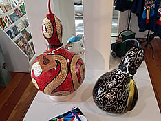 Māori-inspired Hue lamp by Ahohue in Rotorua