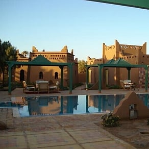 Swimming pool at a traditional-style property on the Moroccan Magic route