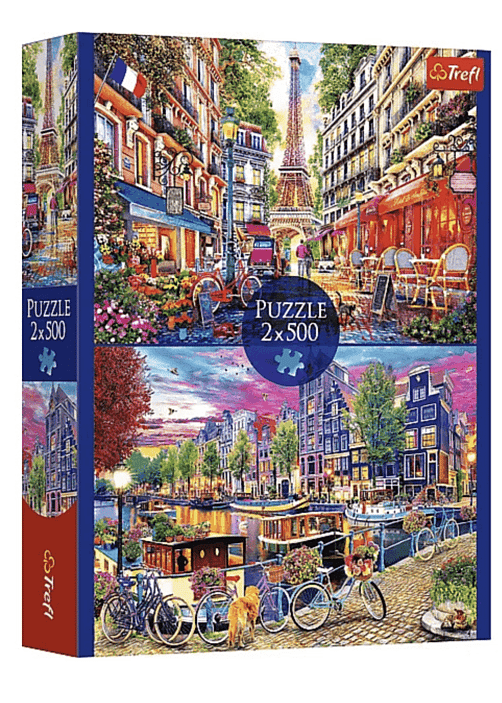 Trefl 2 x 500 Piece Jigsaw Puzzles - European Capitals