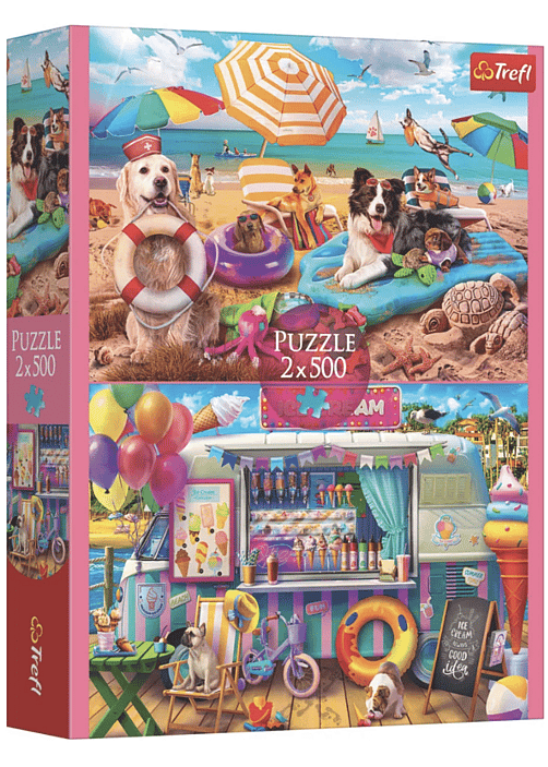 Trefl 2 x 500 Piece Jigsaw Puzzles - Summer Time