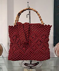 Macram&eacute; bag by Bennett's Pottery & Craft