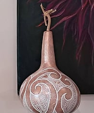 Māori-inspired Hue lamp by Ahohue in Rotorua