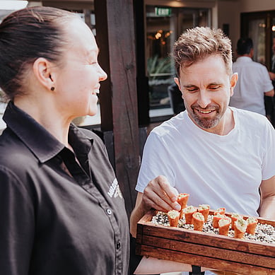 Canapes at Father's Day Event