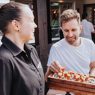 Canapes at Father's Day Event