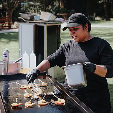 BBQ Grill at Father's Day Event