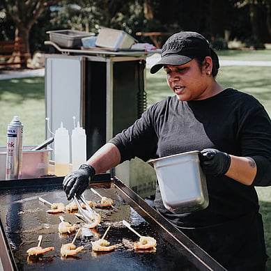 BBQ Grill at Father's Day Event