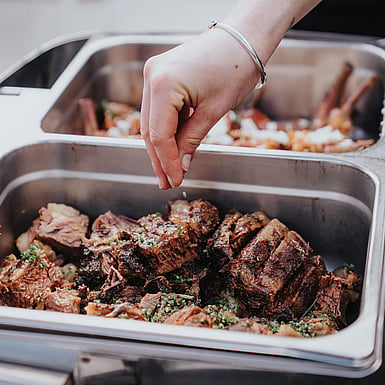 Live BBQ Canapes at Father's Day Event