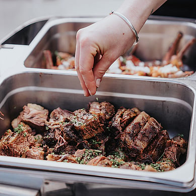 Live BBQ Canapes at Father's Day Event