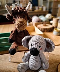 Handmade crochet animals by Crafty Kiwi