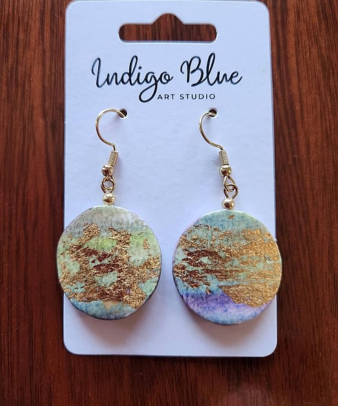Paper earrings by Indigo Blue