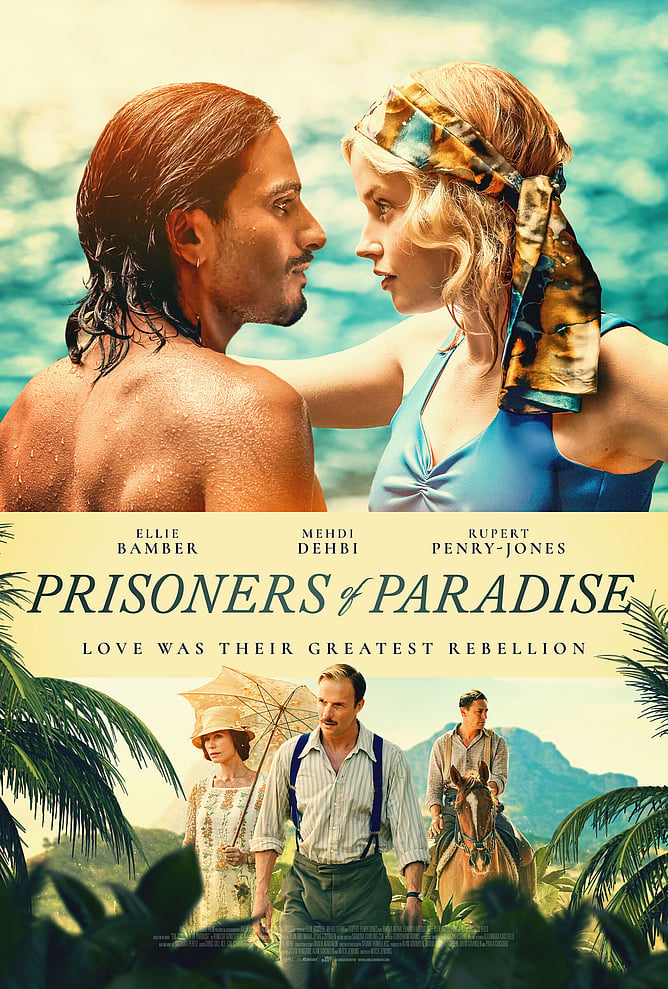 'PRISONERS OF PARADISE' film poster starring Ellie Bamber in the 2026 period romance