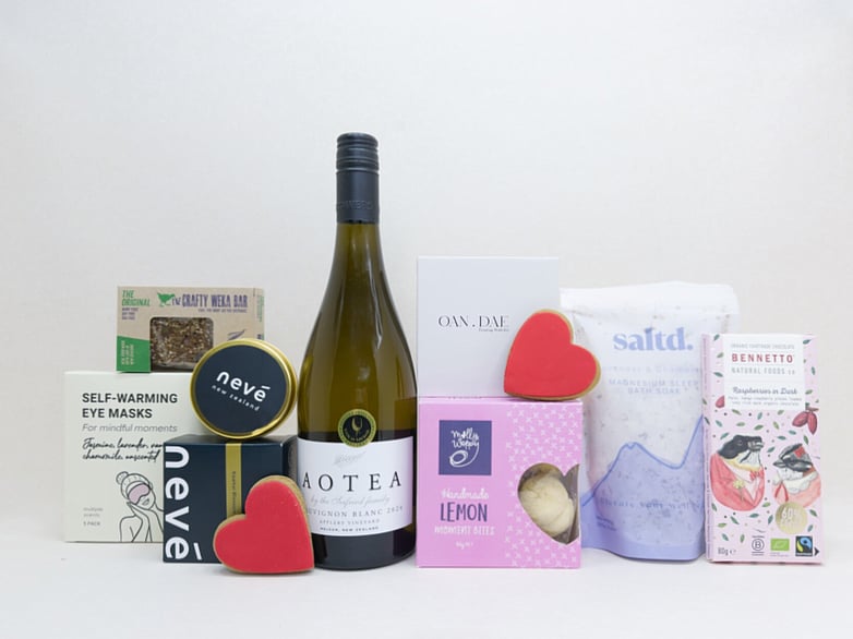 Sympathy gift box NZ with comforting NZ-made products from KYND Gift Boxes