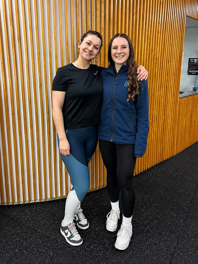 Marie with her personal trainer Dani at The Right Fit