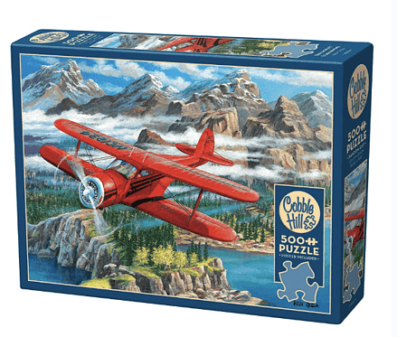 Cobble Hill 500 Piece Jigsaw Puzzle: Beechcraft Staggerwing Aircraft
