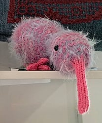 Handmade knitted kiwi by Ann Brimmer