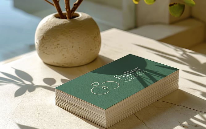 Wedding business branding stationery styled on a table illustrating brand clarity in wedding marketing