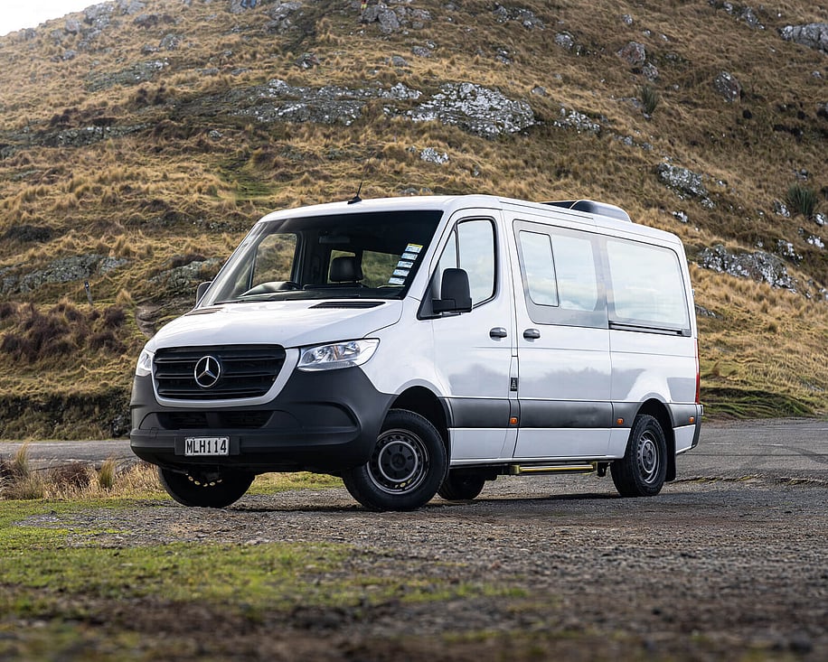 Mercedes Sprinter van front three quarter view