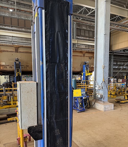 One of a batch of covers manufactured to the client's exact design and dimensions.