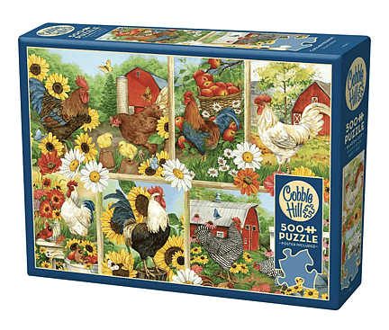Cobble Hill 500 Piece Jigsaw Puzzle: Cockadoodledoo