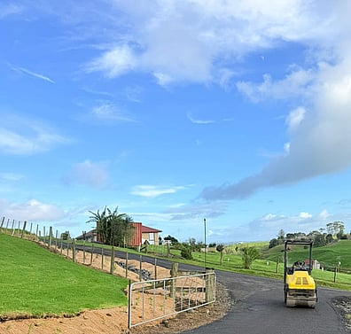 Recycled asphalt rural driveway
