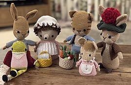 Handmade crochet rabbits by Crafty Kiwi