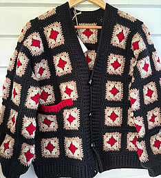 Handmade crochet cardigan by Damn She's Fine Art