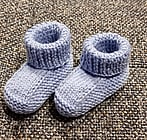 Handknit baby booties by Kiwi Baby Knits