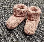 Handknit baby booties by Kiwi Baby Knits