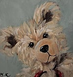 Original oil bear painting by Mary Kusabs