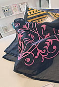 Handmade textile scarf art by On the Outer
