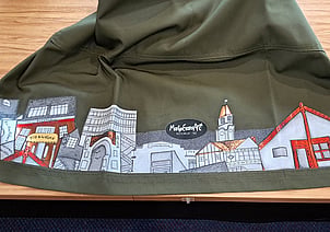 Handmade textile Rotorua city art by On the Outer